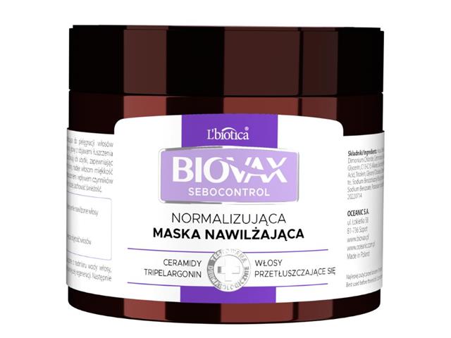 L'Biotica Biovax Sebocontrol Maska nawilżająca normalizująca interakcje ulotka maska do włosów  250 ml