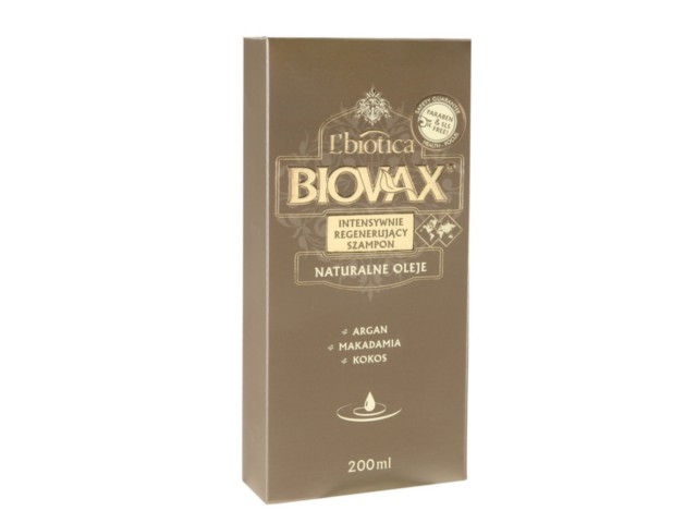 L'Biotica Biovax Szampon do mycia włosów intensywnie regenerujący argan makadamia kokos interakcje ulotka szampon  200 ml