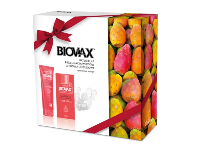 L'Biotica Biovax Zestaw OPUNTIA OIL&MANGO Odżywka+Szampon interakcje ulotka zestaw  200 ml