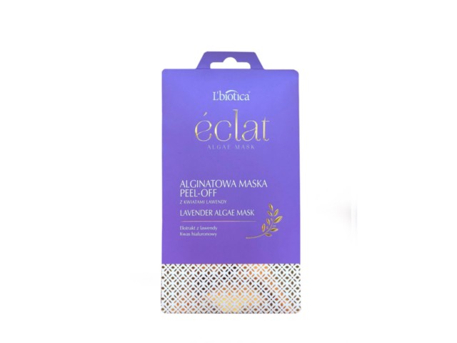 L'Biotica Eclat Alginatowa Maska peel-off z kwiatami lawendy interakcje ulotka proszek  10 g