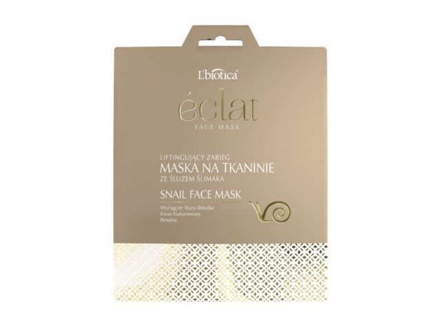 L'Biotica Eclat Maska liftingujący zabieg ze śluzem ślimaka na tkaninie interakcje ulotka maseczka - 1 szt.