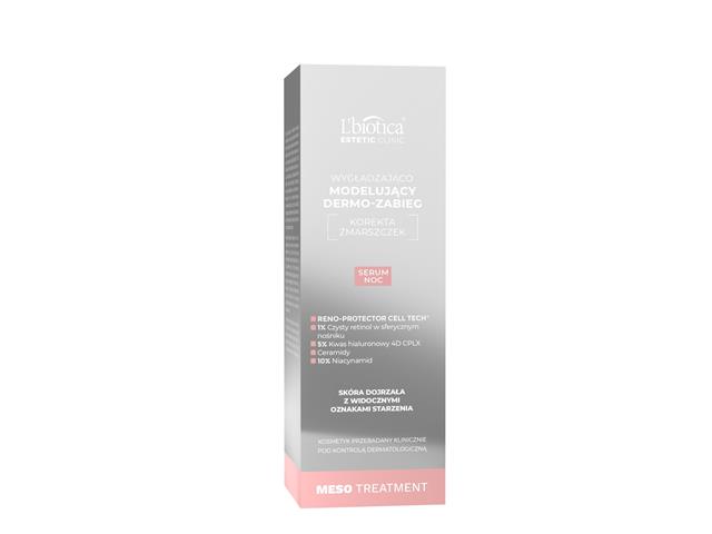 L'Biotica Estetic Clinic Meso Treatment Serum dermo-zabieg wygładzająco-modelujący noc interakcje ulotka   30 ml