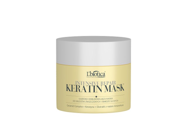 L'Biotica Intensiv Keratin Mask Maska do włosów intensywnie odbudowująca interakcje ulotka maska do włosów - 200 ml
