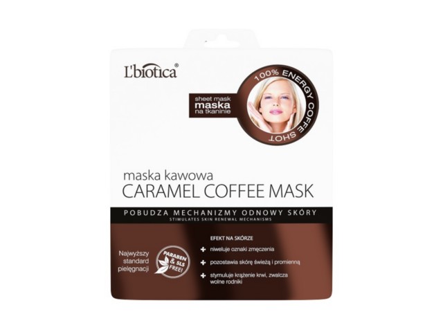 L'Biotica Maska kawowa na tkaninie interakcje ulotka maseczka - 23 ml