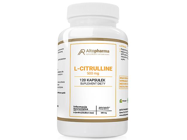 L-Citrulline 500mg interakcje ulotka kapsułki - 120 kaps.