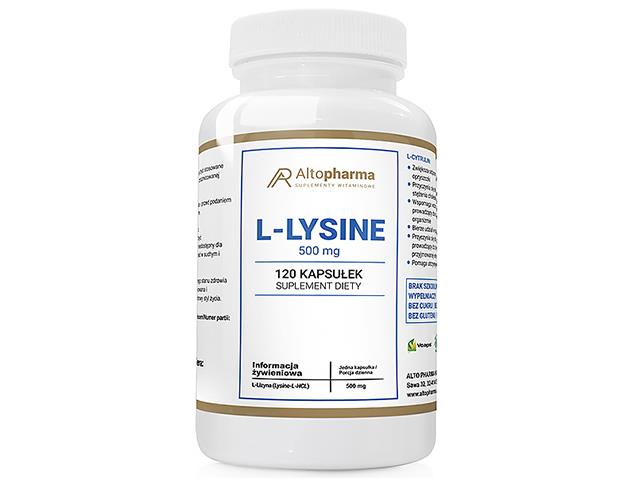 L-Lysine 500mg interakcje ulotka kapsułki - 120 kaps.