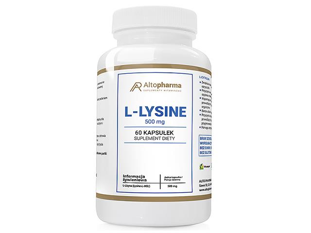 L-Lysine 500mg interakcje ulotka kapsułki - 60 kaps.