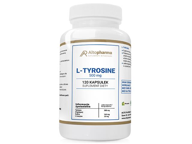 L-Tyrosine 500mg interakcje ulotka kapsułki - 120 kaps.