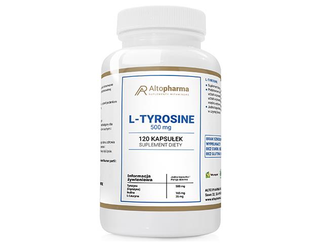 L-Tyrosine 500mg interakcje ulotka kapsułki  120 kaps.