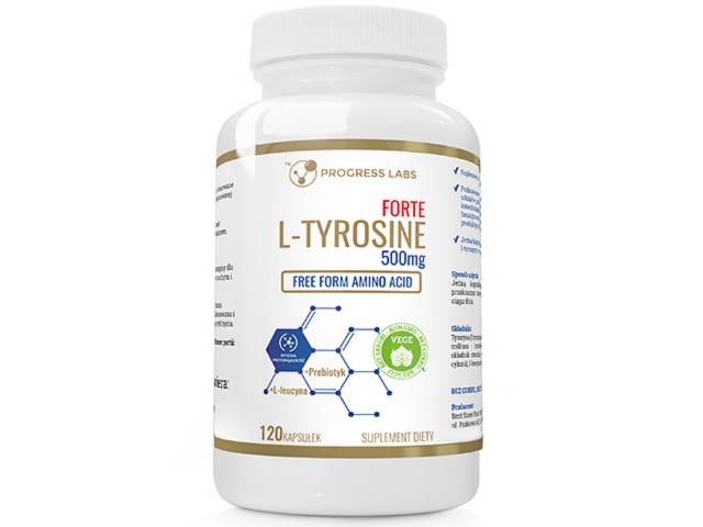 L-Tyrosine Forte 500mg interakcje ulotka kapsułki - 120 kaps.