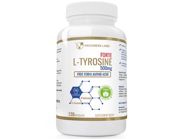 L-Tyrosine Forte 500mg interakcje ulotka kapsułki  120 kaps.