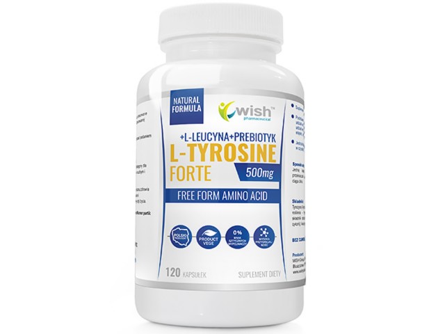 L-Tyrosine Forte 500mg + L-Leucyna + Prebiotyk interakcje ulotka kapsułki  120 kaps.