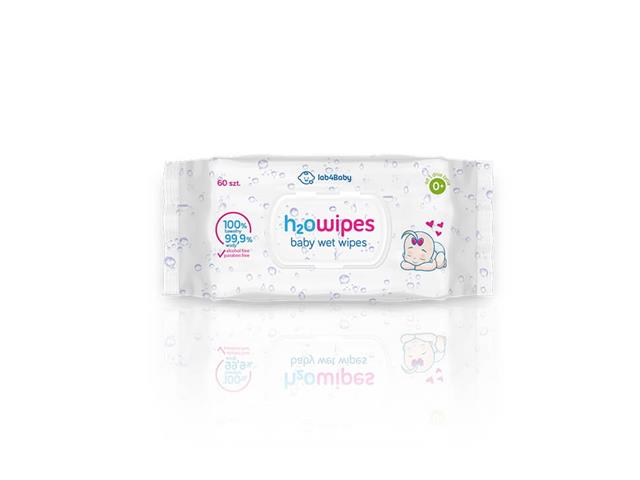 Lab4baby H2O Wipes Baby Wet Wipes Chusteczki interakcje ulotka   60 szt.