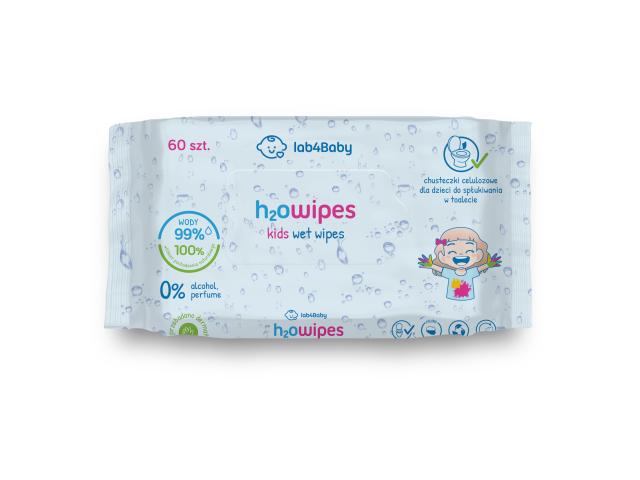 Lab4baby H2O Wipes Kids Wet wipes interakcje ulotka chusteczka - 60 szt.