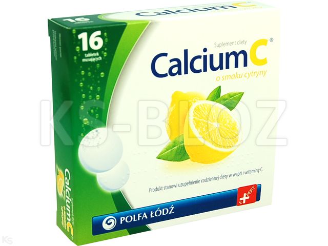 Laboratoria PolfaŁódź Calcium C cytryna interakcje ulotka tabletki musujące  16 tabl.