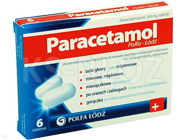 Laboratoria PolfaŁódź Paracetamol (Paracetamol Polfa-Łódź) interakcje ulotka tabletki 500 mg 6 tabl. | blister