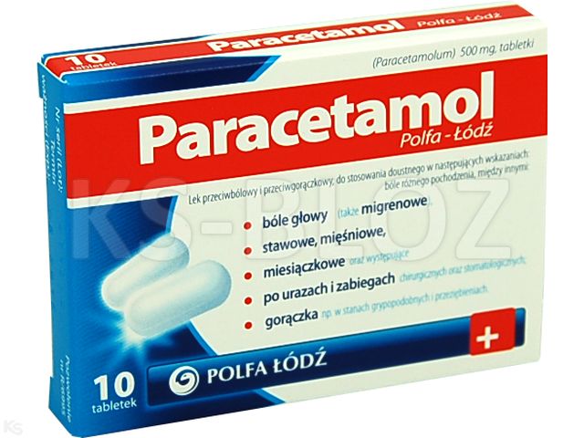 Laboratoria PolfaŁódź Paracetamol (Paracetamol Polfa-Łódź) interakcje ulotka tabletki 500 mg 10 tabl. | blister