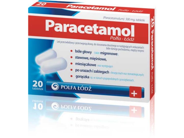Laboratoria PolfaŁódź Paracetamol (Paracetamol Polfa-Łódź) interakcje ulotka tabletki 500 mg 20 tabl. | (2 blist. po 10 tabl.)