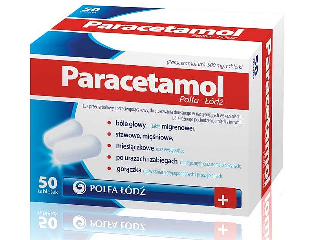 Laboratoria PolfaŁódź Paracetamol (Paracetamol Polfa-Łódź) interakcje ulotka tabletki 500 mg 50 tabl. | 5 blist.po 10 szt.