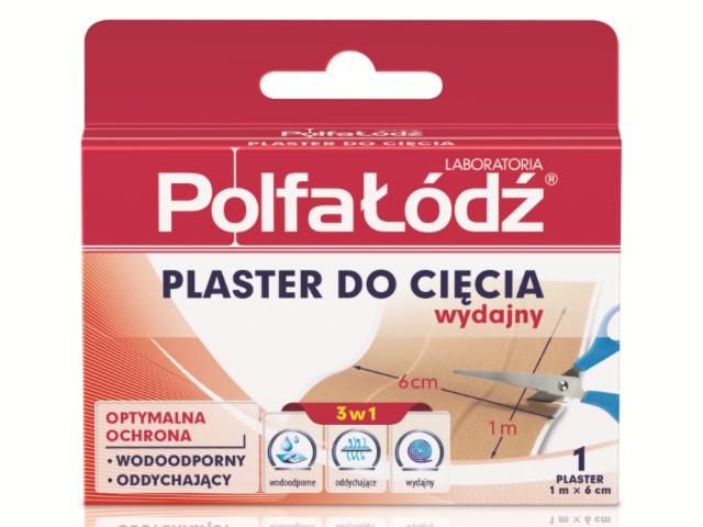 Laboratoria PolfaŁódź Plaster do cięcia 6 cm x 1 m interakcje ulotka plaster - 1 plast.