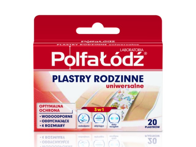 Laboratoria PolfaŁódź Plastry rodzinne uniwersalne interakcje ulotka   20 szt.