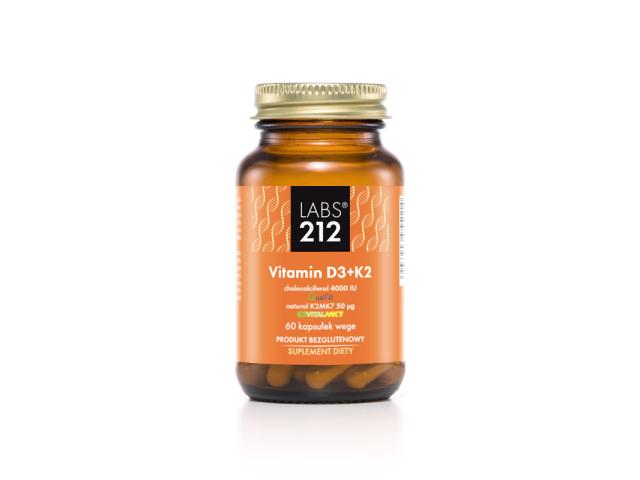 Labs212 Vitamin D3 + K2 MK7 interakcje ulotka kapsułki - 60 kaps.