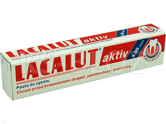 Lacalut Aktiv Pasta do mycia zębów interakcje ulotka pasta do zębów  30 ml