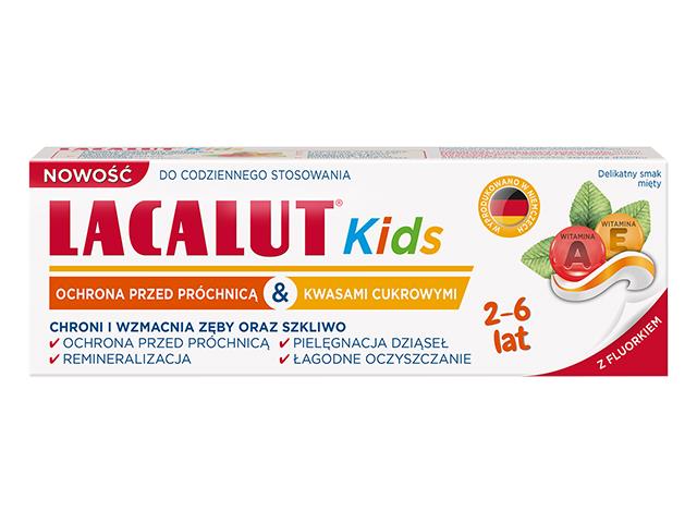 LACALUT KIDS Pasta d/zęb. 2-6 Ochrona przed próchnicą & kwasami cukrowymi interakcje ulotka pasta do zębów  55 ml