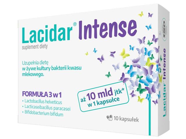 Lacidar Intense interakcje ulotka kapsułki  10 kaps.