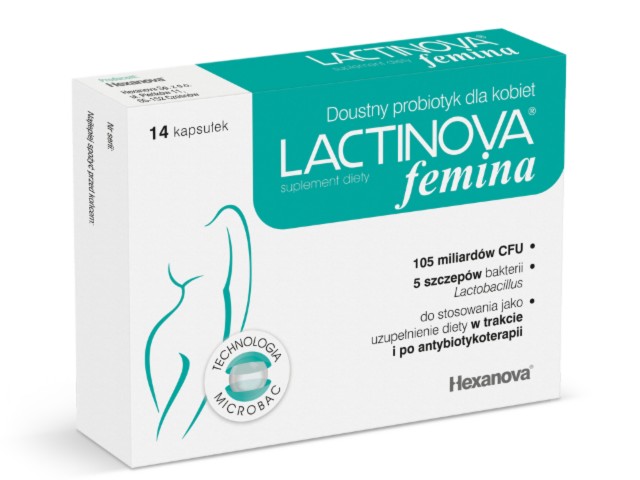 Lactinova Femina interakcje ulotka kapsułki  14 kaps. (blist. Alu/Alu)