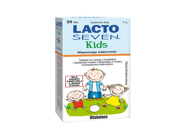 Lacto Seven Kids interakcje ulotka tabletki do ssania  20 tabl.