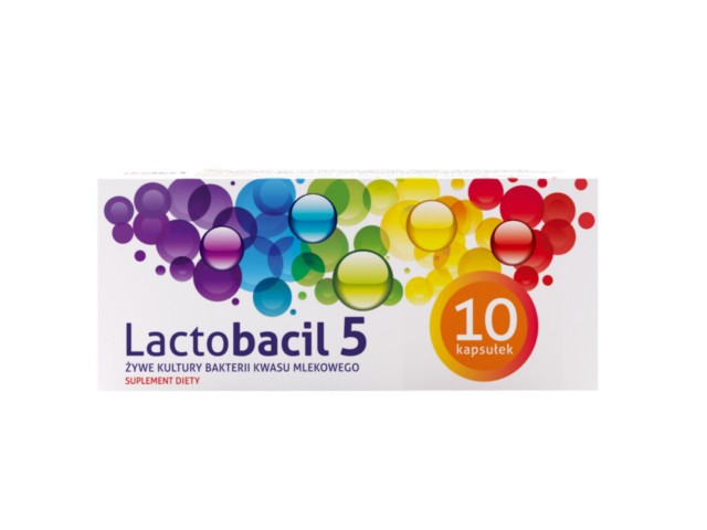Lactobacil 5 interakcje ulotka kapsułki - 10 kaps.
