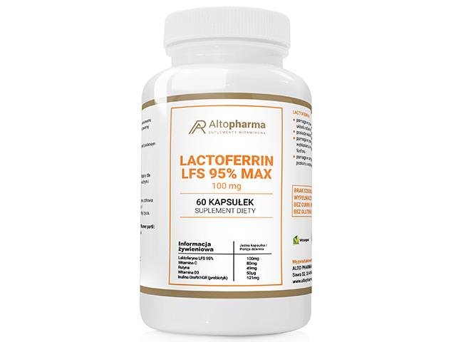 Lactoferrin LFS 95% MAX 100mg interakcje ulotka kapsułki - 60 kaps.