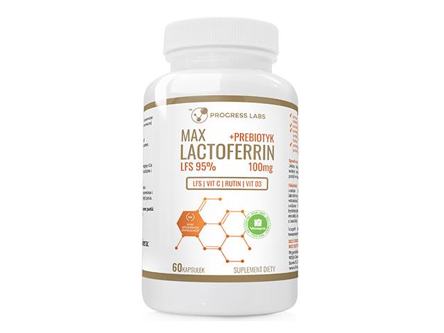 Lactoferrin MAX LFS 95% 100mg + Prebiotyk interakcje ulotka kapsułki  60 kaps.