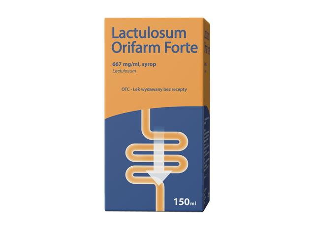 Lactulosum Orifarm Forte interakcje ulotka syrop 667 mg/ml 150 ml | but.szkl.