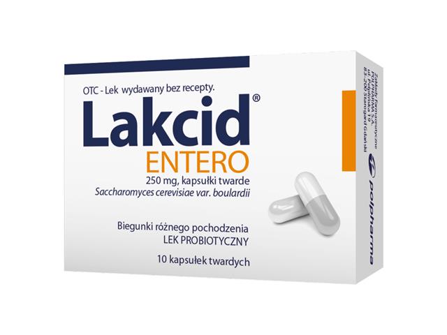 Lakcid Entero interakcje ulotka kapsułki twarde 250 mg 10 kaps.