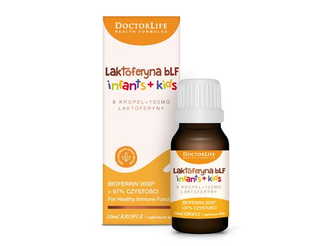 Laktoferyna bLF Infants & Kids interakcje ulotka krople  10 ml