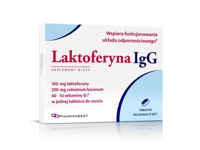 Laktoferyna Igg interakcje ulotka tabletki do ssania  15 tabl.