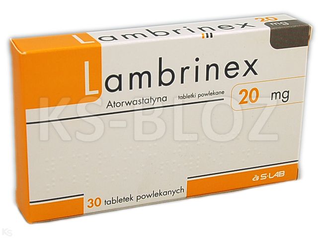 Lambrinex interakcje ulotka tabletki powlekane 20 mg 30 tabl.