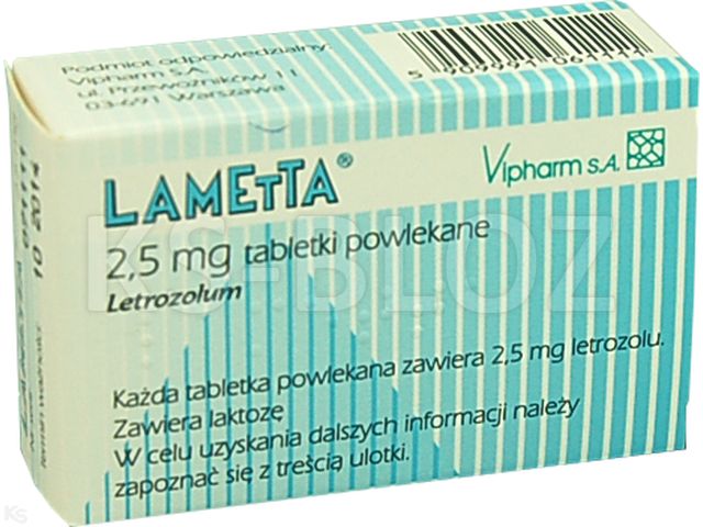 Lametta interakcje ulotka tabletki powlekane 2,5 mg 30 tabl. | 3 blist.po 10 szt.