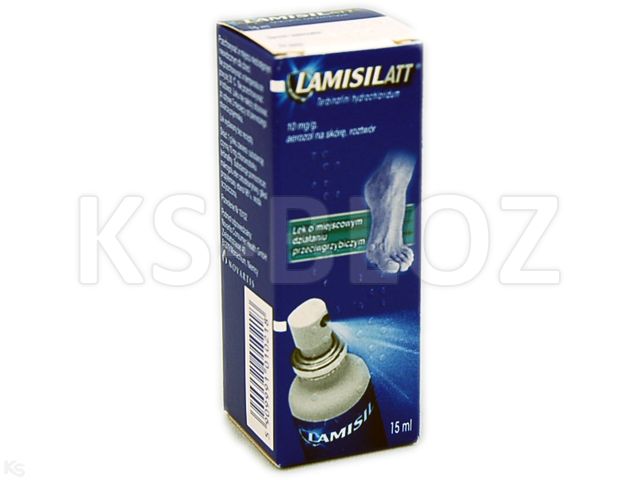 Lamisilatt interakcje ulotka aerozol na skórę, roztwór 10 mg/g 15 ml | butelka