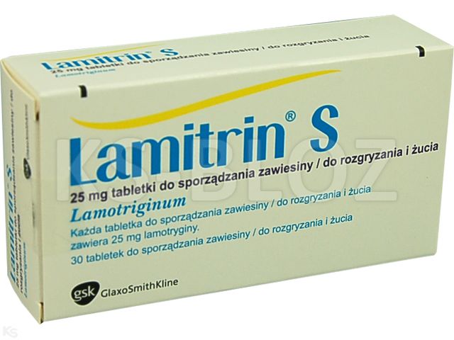Lamitrin S interakcje ulotka tabletki do rozgryzania i żucia/do sporządzania zawiesiny 25 mg 30 tabl. | 3 blist.po 10 szt.