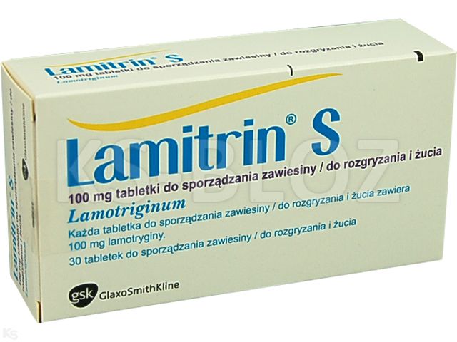 Lamitrin S interakcje ulotka tabletki do rozgryzania i żucia/do sporządzania zawiesiny 100 mg 30 tabl. | 3 blist.po 10 szt.
