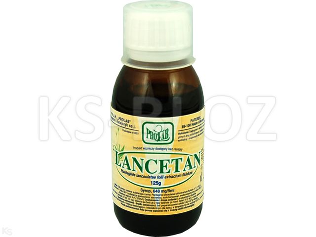 Lancetan interakcje ulotka syrop 648 mg/5ml 125 g | butelka