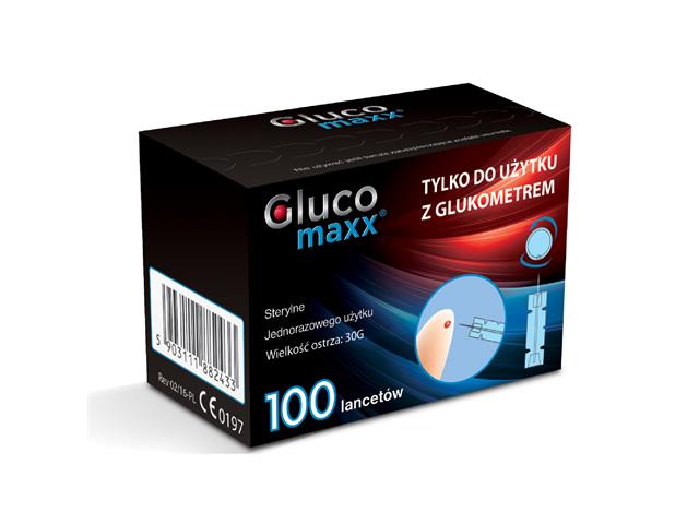 Lancety Glucomaxx interakcje ulotka   100 szt.