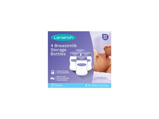 Lansinoh Butelki do przechowywania pokarmu interakcje ulotka zestaw - 4 szt. po 160 ml