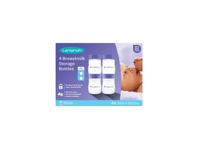 Lansinoh Butelki do przechowywania pokarmu interakcje ulotka zestaw - 4 szt. po 160 ml