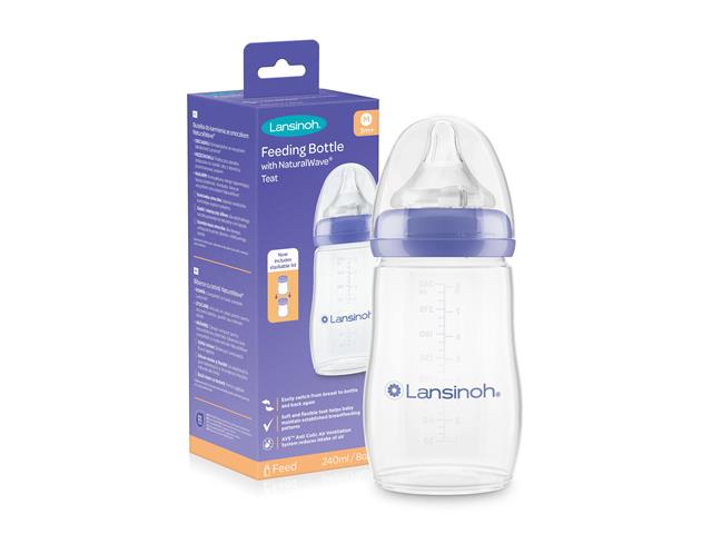 Lansinoh Natural Wave Butelka 240 ml ze smoczkiem interakcje ulotka   1 szt.