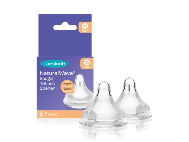 Lansinoh Natural Wave Smoczek do butelki bardzo wolny przepływ XS interakcje ulotka smoczek - 2 szt.