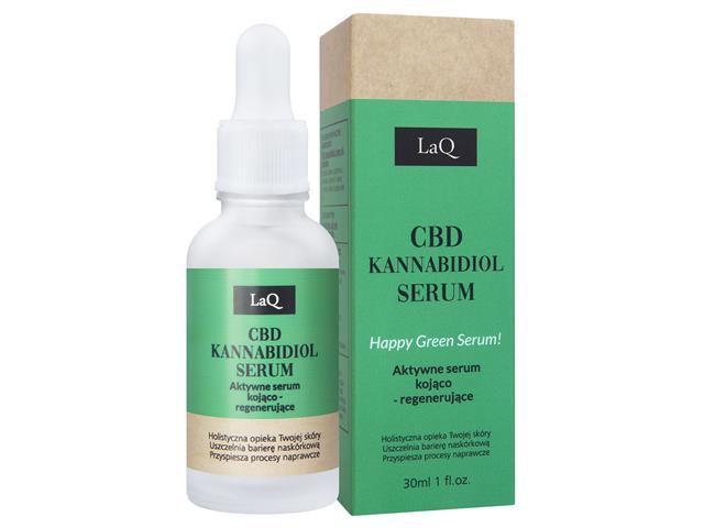 LaQ CBD Cannabidiol Serum kojąco-regenerujące aktywne interakcje ulotka olej  30 ml